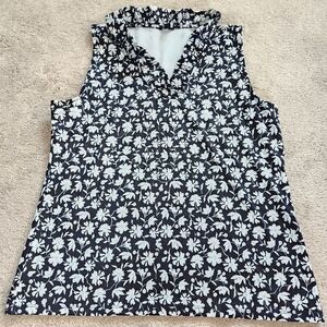 Ann Taylor XXL Floral Sleeveless Shirt